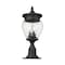 Z-Lite Davina 3 Light Outdoor Pier Mounted Fixture, 9in. W x 22.25in. H, Black 5016PHMR-533PM-BK - alternate 6